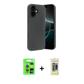 MARSİLYAN™- iPhone 17 Kılıf Kozmos Yansıma Özel Seri - Siyah Joko Magic 5D Hayalet Cam + Raze Metal Kamera Lens - AKMI