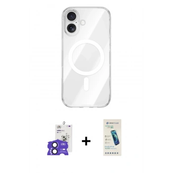 MARSİLYAN™- iPhone 17 Kılıf Kutup Klasik Serisi - Şeffaf Pasifik Cam Ekran Koruyucu + Bilvis Titan Kamera Lens - SH