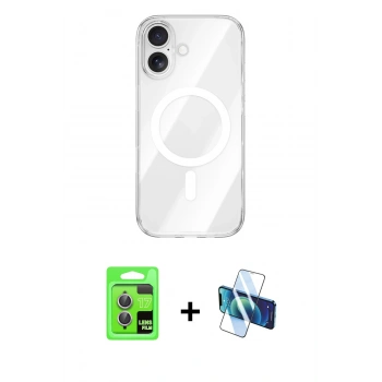 MARSİLYAN™- iPhone 17 Kılıf Kutup Klasik Serisi - Siyah 3D Antistatik Seramik Nano Ekran Koruyucu + Raze Metal Kamera Lens - AKMR