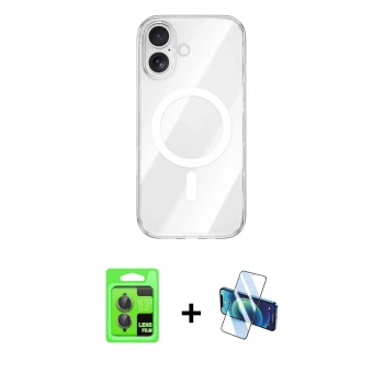 MARSİLYAN™- iPhone 17 Kılıf Kutup Klasik Serisi - Siyah 3D Antistatik Seramik Nano Ekran Koruyucu + Raze Metal Kamera Lens - GI