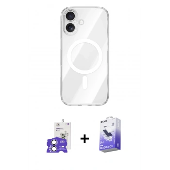 MARSİLYAN™- iPhone 17 Kılıf Kutup Klasik Serisi - Siyah Bilvis 5in1 5D Magic Hayalet Cam Ekran Koruyucu + Bilvis Titan Kamera Lens - GS