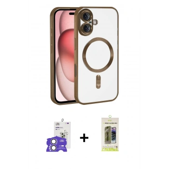 MARSİLYAN™- iPhone 17 Kılıf Nova Işık Özel Seri - Siyah Joko Magic 5D Hayalet Cam + Bilvis Titan Kamera Lens - GS