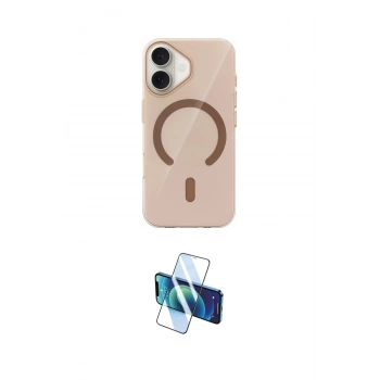MARSİLYAN™- iPhone 17 Kılıf Pusula Form Özel Seri - Siyah 3D Antistatik Cam Ekran Koruyucu