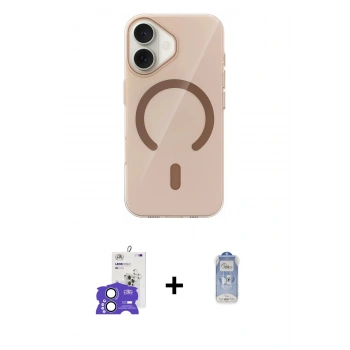 MARSİLYAN™- iPhone 17 Kılıf Pusula Form Özel Seri - Siyah Joko Magic 5D Cam + Bilvis Titan Kamera Lens - AKMI