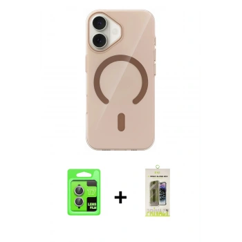MARSİLYAN™- iPhone 17 Kılıf Pusula Form Özel Seri - Siyah Joko Magic 5D Hayalet Cam + Raze Metal Kamera Lens - AKMR