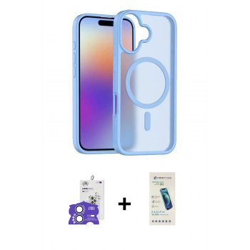 MARSİLYAN™- iPhone 17 Kılıf Siluet Minimal Prime - Şeffaf Pasifik Cam Ekran Koruyucu + Bilvis Titan Kamera Lens - GS