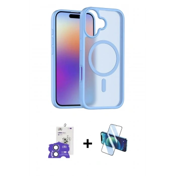 MARSİLYAN™- iPhone 17 Kılıf Siluet Minimal Prime - Siyah 3D Antistatik Cam Ekran Koruyucu + Bilvis Titan Kamera Lens - AKMI