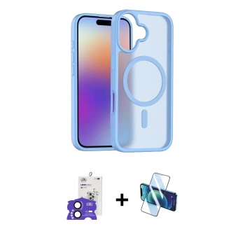 MARSİLYAN™- iPhone 17 Kılıf Siluet Minimal Prime - Siyah 3D Antistatik Cam Ekran Koruyucu + Bilvis Titan Kamera Lens - SH