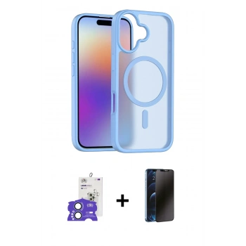 MARSİLYAN™- iPhone 17 Kılıf Siluet Minimal Prime - Siyah 3D Antistatik Hayalet Cam Ekran Koruyucu + Bilvis Titan Kamera Lens - AKMI