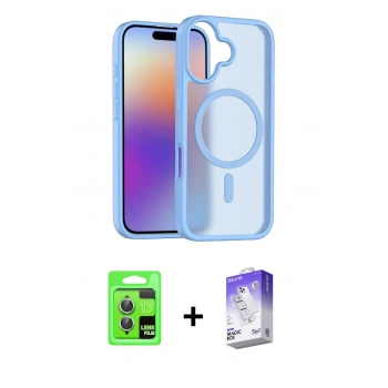 MARSİLYAN™- iPhone 17 Kılıf Siluet Minimal Prime - Siyah Bilvis 5in1 3D Magic Cam Ekran Koruyucu + Raze Metal Kamera Lens - AKYL