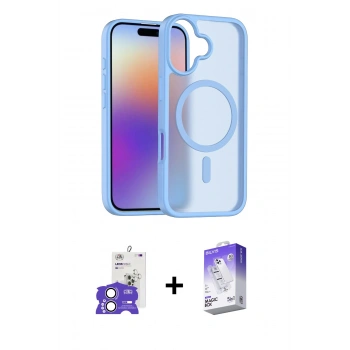 MARSİLYAN™- iPhone 17 Kılıf Siluet Minimal Prime - Siyah Bilvis 5in1 3D Magic Cam Ekran Koruyucu + Bilvis Titan Kamera Lens - LA