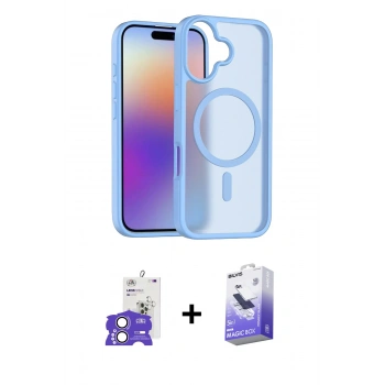 MARSİLYAN™- iPhone 17 Kılıf Siluet Minimal Prime - Siyah Bilvis 5in1 5D Magic Hayalet Cam Ekran Koruyucu + Bilvis Titan Kamera Lens - LA