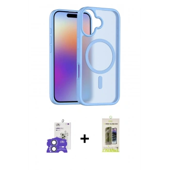 MARSİLYAN™- iPhone 17 Kılıf Siluet Minimal Prime - Siyah Joko Magic 5D Hayalet Cam + Bilvis Titan Kamera Lens - AKMI