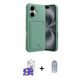 MARSİLYAN™- iPhone 17 Kılıf Vadi Çizgi Prime - Siyah Joko Magic 5D Cam + Bilvis Titan Kamera Lens - AKYL
