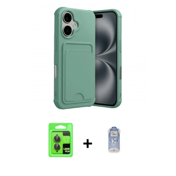 MARSİLYAN™- iPhone 17 Kılıf Vadi Çizgi Prime - Siyah Joko Magic 5D Cam + Raze Metal Kamera Lens - GI