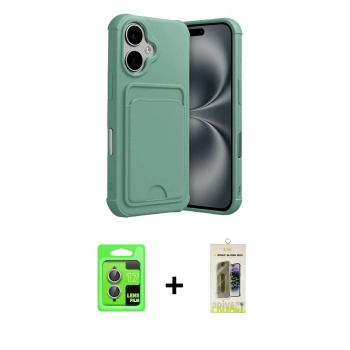 MARSİLYAN™- iPhone 17 Kılıf Vadi Çizgi Prime - Siyah Joko Magic 5D Hayalet Cam + Raze Metal Kamera Lens - AKMR