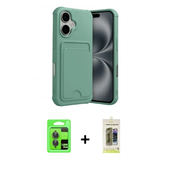 MARSİLYAN™- iPhone 17 Kılıf Vadi Çizgi Prime - Siyah Joko Magic 5D Hayalet Cam + Raze Metal Kamera Lens - GI