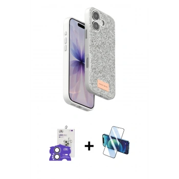 MARSİLYAN™- iPhone 17 Kılıf Vadi Klasik Serisi - Siyah 3D Antistatik Seramik Nano Ekran Koruyucu + Bilvis Titan Kamera Lens - AKYL