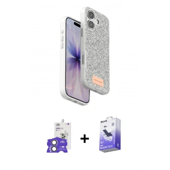 MARSİLYAN™- iPhone 17 Kılıf Vadi Klasik Serisi - Siyah Bilvis 5in1 5D Magic Hayalet Cam Ekran Koruyucu + Bilvis Titan Kamera Lens - AKYL
