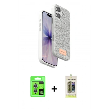 MARSİLYAN™- iPhone 17 Kılıf Vadi Klasik Serisi - Siyah Joko Magic 5D Hayalet Cam + Raze Metal Kamera Lens - GS