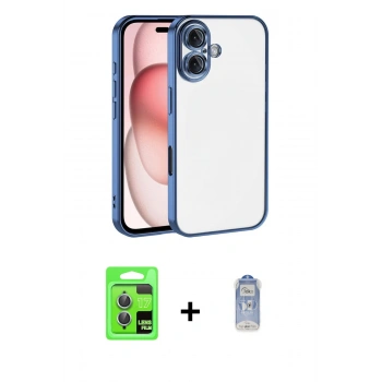 MARSİLYAN™- iPhone 17 Kılıf Vadi Minimal - Siyah Joko Magic 5D Cam + Raze Metal Kamera Lens - AKMI