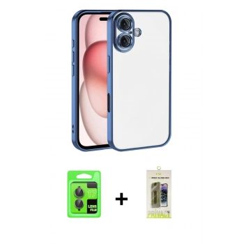 MARSİLYAN™- iPhone 17 Kılıf Vadi Minimal - Siyah Joko Magic 5D Hayalet Cam + Raze Metal Kamera Lens - GI