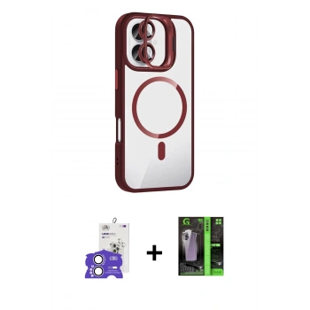 MARSİLYAN™- iPhone 17 Kılıf Yadigar Asil Koleksiyonu - Şeffaf 360 Full Body Arka Koruyucu + Bilvis Titan Kamera Lens - GS