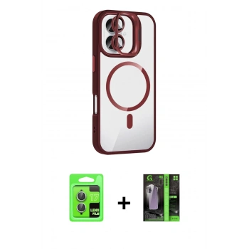 MARSİLYAN™- iPhone 17 Kılıf Yadigar Asil Koleksiyonu - Siyah 360 Mat Full Body Arka Koruyucu + Raze Metal Kamera Lens - AKYL