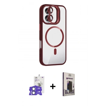 MARSİLYAN™- iPhone 17 Kılıf Yadigar Asil Koleksiyonu - Siyah Bilvis Hayalet Cam Ekran Koruyucu + Bilvis Titan Kamera Lens - AKMI