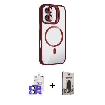 MARSİLYAN™- iPhone 17 Kılıf Yadigar Asil Koleksiyonu - Siyah Bilvis Hayalet Cam Ekran Koruyucu + Bilvis Titan Kamera Lens - GS