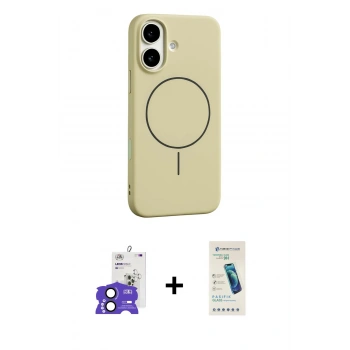 MARSİLYAN™- iPhone 17 Kılıf Yankı Form Serisi - Şeffaf Pasifik Cam Ekran Koruyucu + Bilvis Titan Kamera Lens - SH