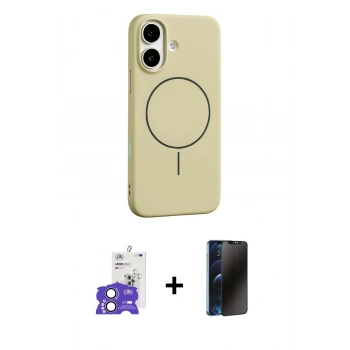 MARSİLYAN™- iPhone 17 Kılıf Yankı Form Serisi - Siyah 3D Antistatik Hayalet Cam Ekran Koruyucu + Bilvis Titan Kamera Lens - AKMI