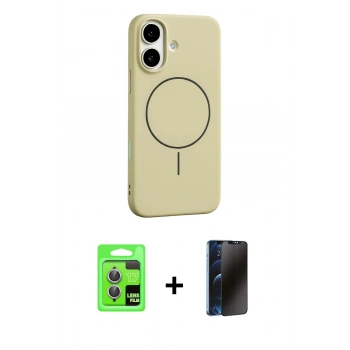 MARSİLYAN™- iPhone 17 Kılıf Yankı Form Serisi - Siyah 3D Antistatik Hayalet Cam Ekran Koruyucu + Raze Metal Kamera Lens - AKMR