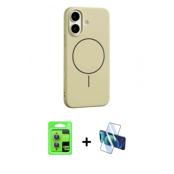 MARSİLYAN™- iPhone 17 Kılıf Yankı Form Serisi - Siyah 3D Antistatik Seramik Nano Ekran Koruyucu + Raze Metal Kamera Lens - AKMI