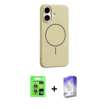 MARSİLYAN™- iPhone 17 Kılıf Yankı Form Serisi - Siyah Bilvis 5in1 3D Magic Cam Ekran Koruyucu + Raze Metal Kamera Lens - AKMR