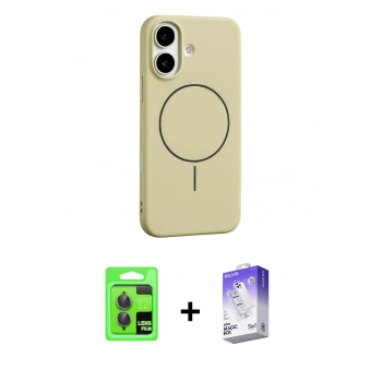 MARSİLYAN™- iPhone 17 Kılıf Yankı Form Serisi - Siyah Bilvis 5in1 3D Magic Cam Ekran Koruyucu + Raze Metal Kamera Lens - GI