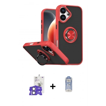 MARSİLYAN™- iPhone 17 Kılıf Yörünge Çizgi - Siyah Joko Magic 5D Cam + Bilvis Titan Kamera Lens - AKYL