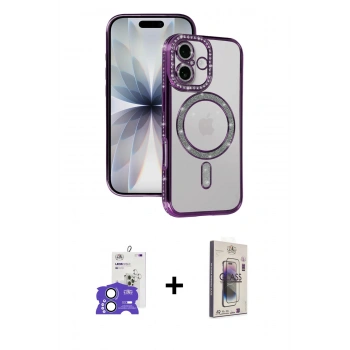 MARSİLYAN™- iPhone 17 Kılıf Zirve Doku Prime - Siyah Bilvis 3D Cam Ekran Koruyucu + Bilvis Titan Kamera Lens - AKMI