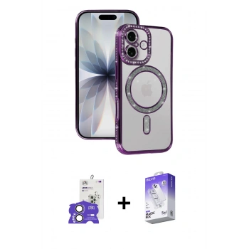 MARSİLYAN™- iPhone 17 Kılıf Zirve Doku Prime - Siyah Bilvis 5in1 3D Magic Cam Ekran Koruyucu + Bilvis Titan Kamera Lens - AKYL