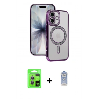 MARSİLYAN™- iPhone 17 Kılıf Zirve Doku Prime - Siyah Joko Magic 5D Cam + Raze Metal Kamera Lens - AKMR