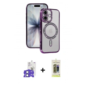 MARSİLYAN™- iPhone 17 Kılıf Zirve Doku Prime - Siyah Joko Magic 5D Hayalet Cam + Bilvis Titan Kamera Lens - AKMI