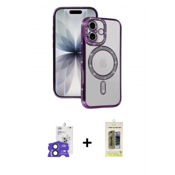 MARSİLYAN™- iPhone 17 Kılıf Zirve Doku Prime - Siyah Joko Magic 5D Hayalet Cam + Bilvis Titan Kamera Lens - SH