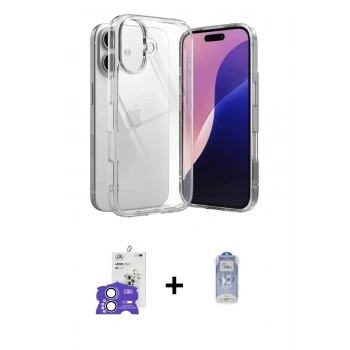 MARSİLYAN™- iPhone 17 Kılıf Zirve Doku - Siyah Joko Magic 5D Cam + Bilvis Titan Kamera Lens - GS