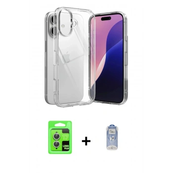 MARSİLYAN™- iPhone 17 Kılıf Zirve Doku - Siyah Joko Magic 5D Cam + Raze Metal Kamera Lens - GS