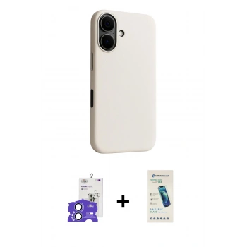 MARSİLYAN™- iPhone 17 Kılıf Zirve Modern Prime - Şeffaf Pasifik Cam Ekran Koruyucu + Bilvis Titan Kamera Lens - AKMI