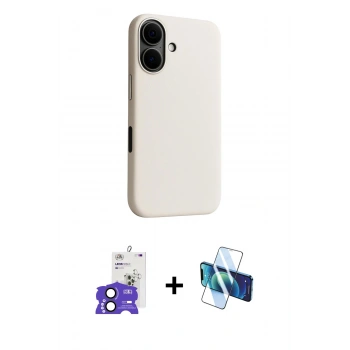 MARSİLYAN™- iPhone 17 Kılıf Zirve Modern Prime - Siyah 3D Antistatik Seramik Nano Ekran Koruyucu + Bilvis Titan Kamera Lens - SH