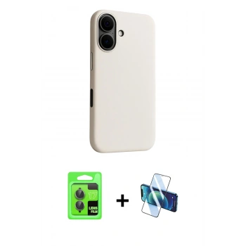 MARSİLYAN™- iPhone 17 Kılıf Zirve Modern Prime - Siyah 3D Antistatik Seramik Nano Ekran Koruyucu + Raze Metal Kamera Lens - GI