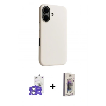 MARSİLYAN™- iPhone 17 Kılıf Zirve Modern Prime - Siyah Bilvis 3D Cam Ekran Koruyucu + Bilvis Titan Kamera Lens - LA