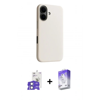 MARSİLYAN™- iPhone 17 Kılıf Zirve Modern Prime - Siyah Bilvis 5in1 3D Magic Cam Ekran Koruyucu + Bilvis Titan Kamera Lens - AKMI
