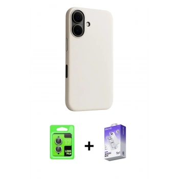 MARSİLYAN™- iPhone 17 Kılıf Zirve Modern Prime - Siyah Bilvis 5in1 3D Magic Cam Ekran Koruyucu + Raze Metal Kamera Lens - AKYL